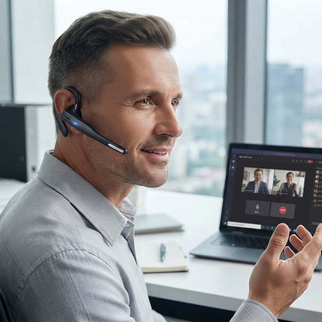 Trucker Bluetooth headset with dual microphone and noise cancelling