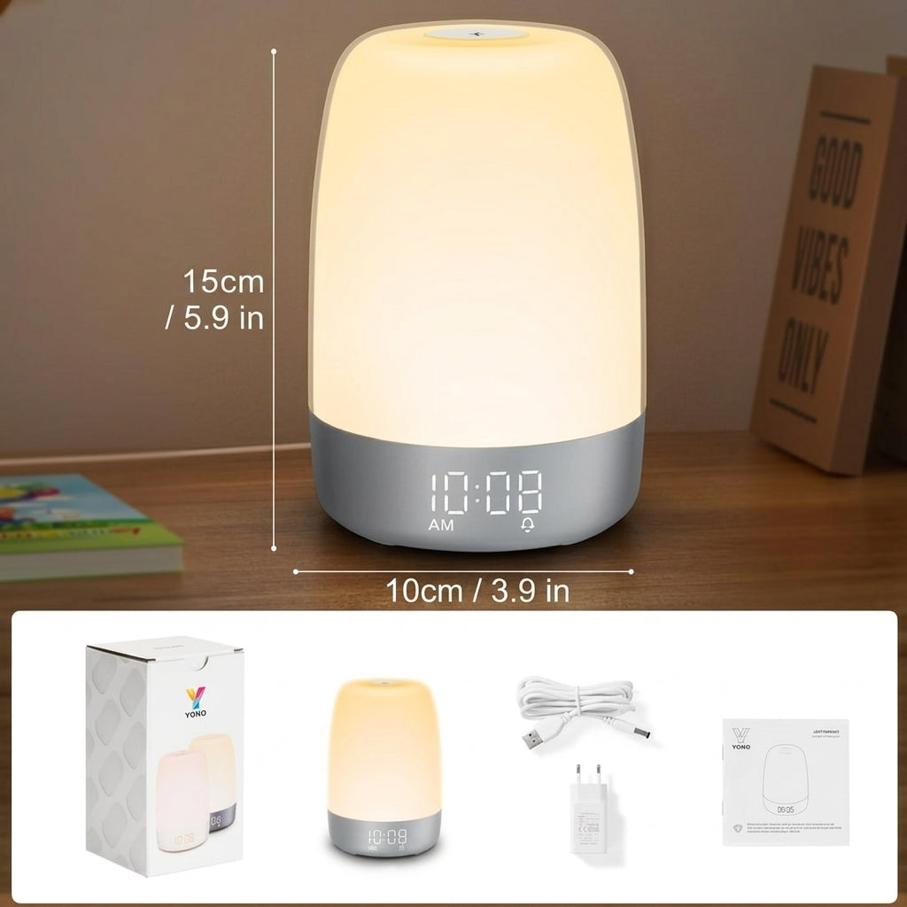 Alarm Clock Lamp Sunrise Sunset Sounds Night Light