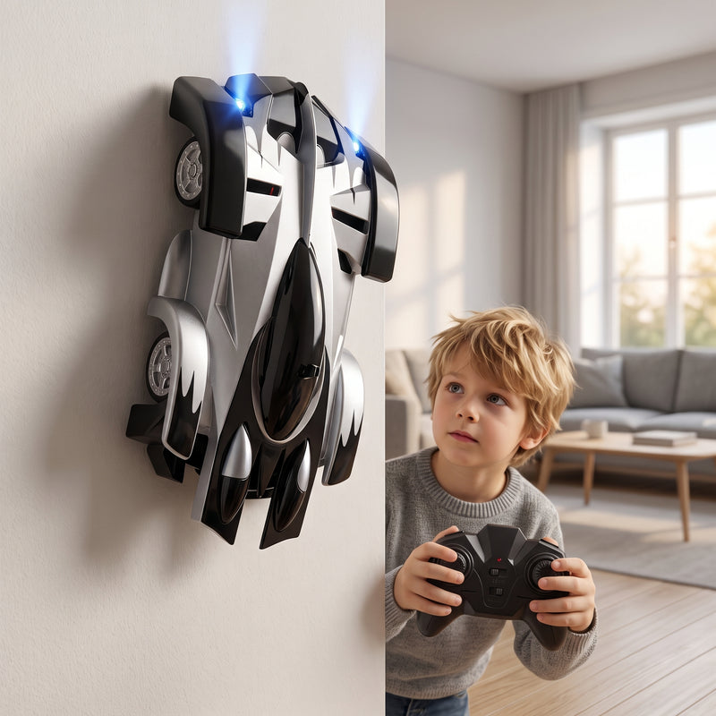 Remote control wall climbing car with LED lights