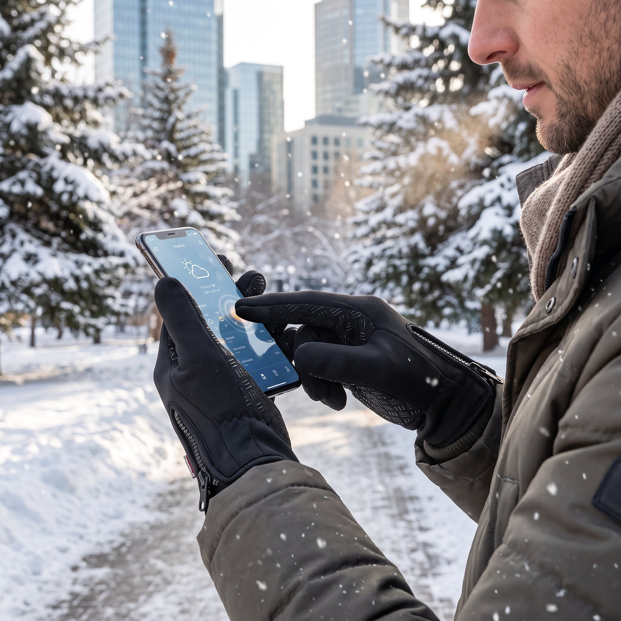 Thermal Gloves Touchscreen Grip Heated Cycling