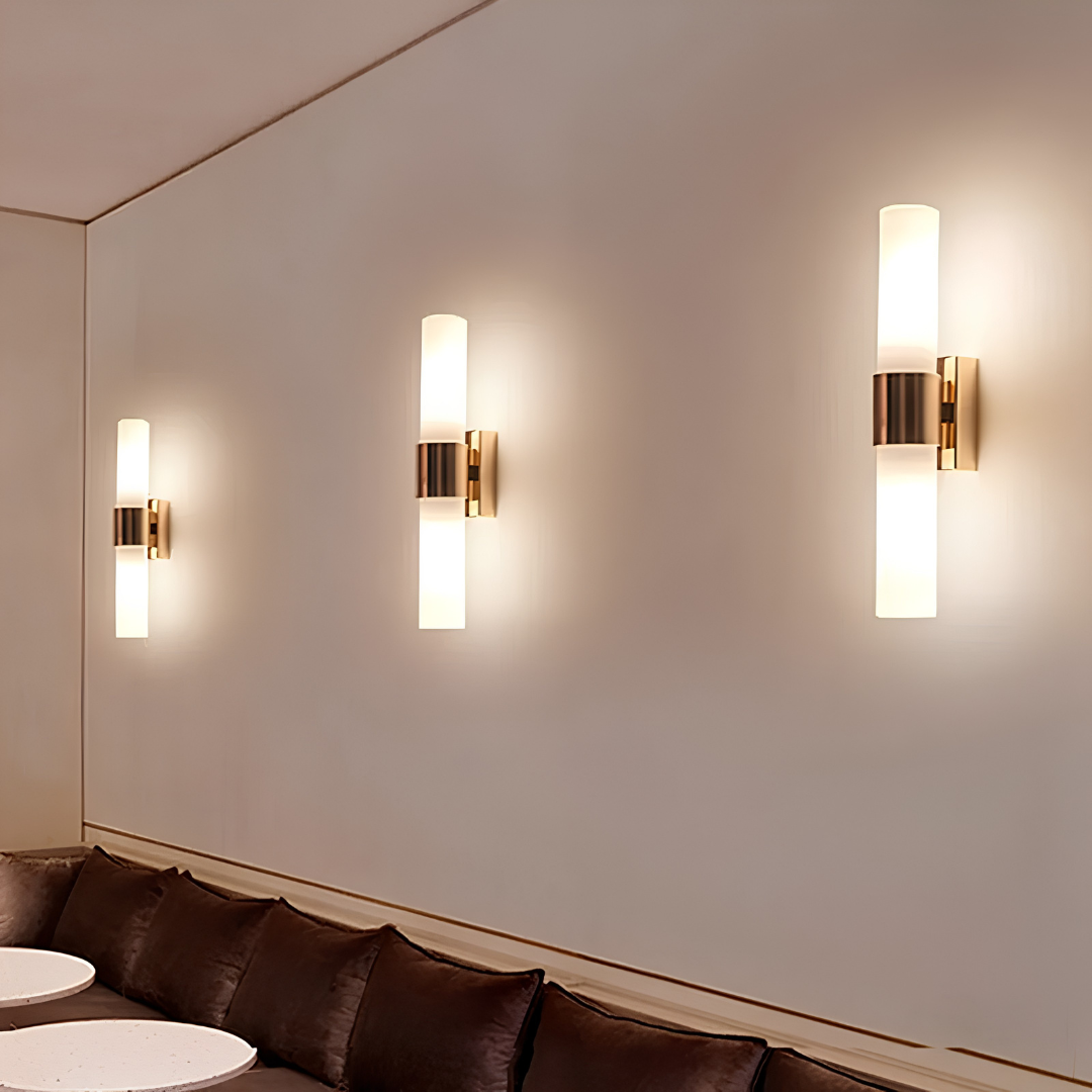 Modern acrylic cylinder wall light with up down lighting