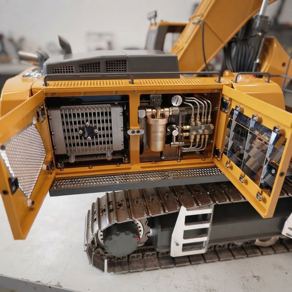 Hydraulic Excavator With Remote Control And Quick Coupler
