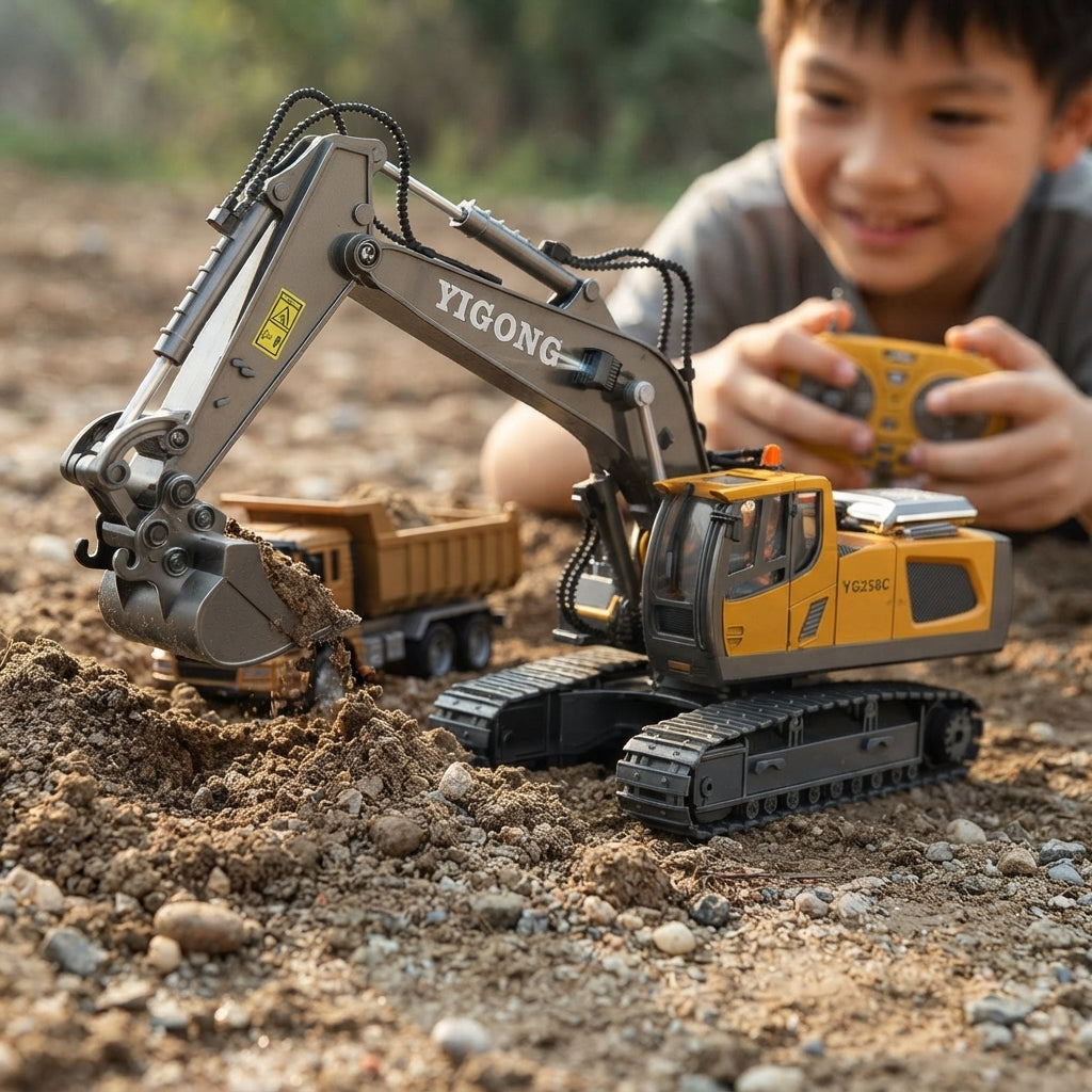 Hydraulic Excavator With Remote Control And Quick Coupler