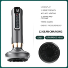 Electric cupping massager with adjustable suction and scraping - gray