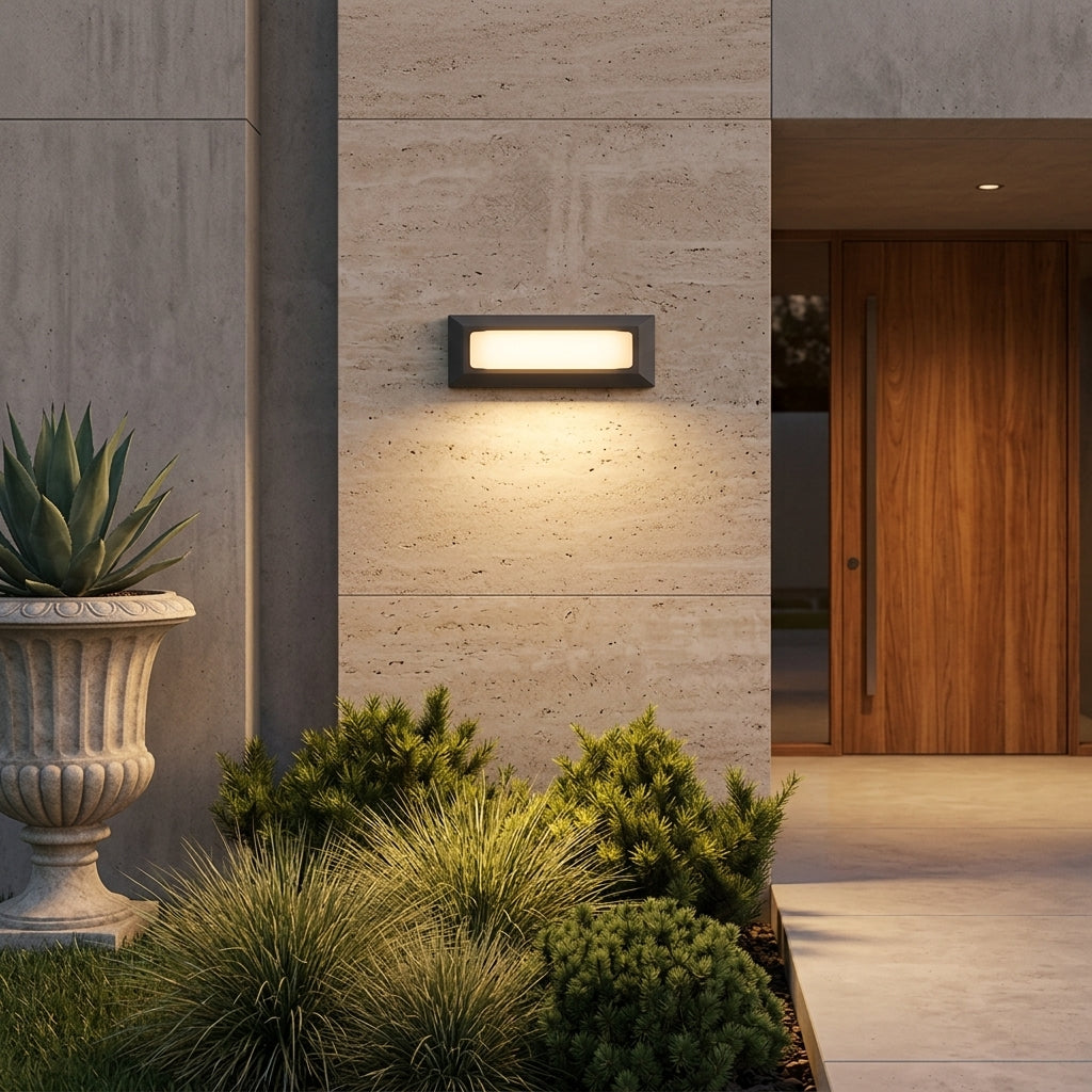Recessed LED Outdoor Step Wall Light - gray