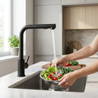 Kitchen Faucet with Pull Out Spray Head and Ceramic Valve