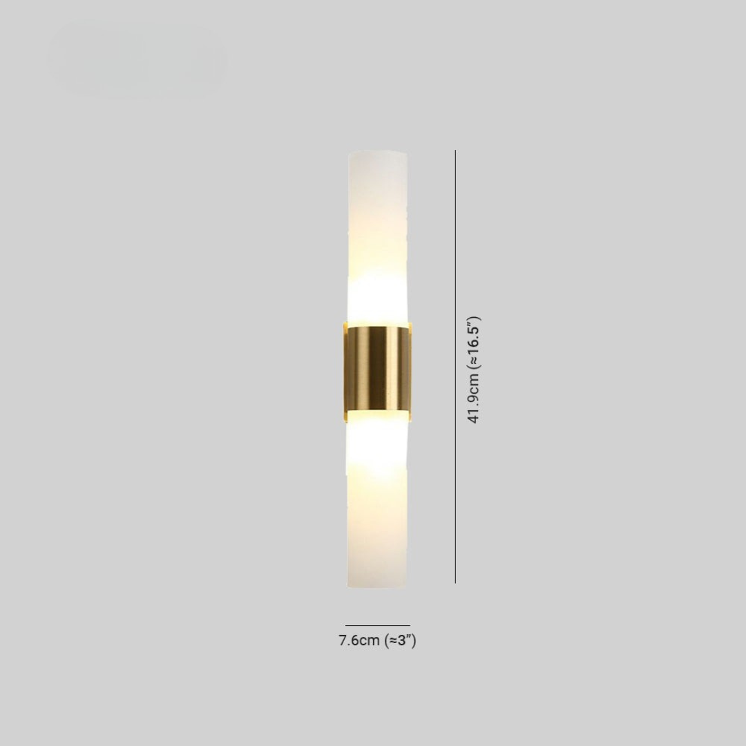 Modern acrylic cylinder wall light with up down lighting