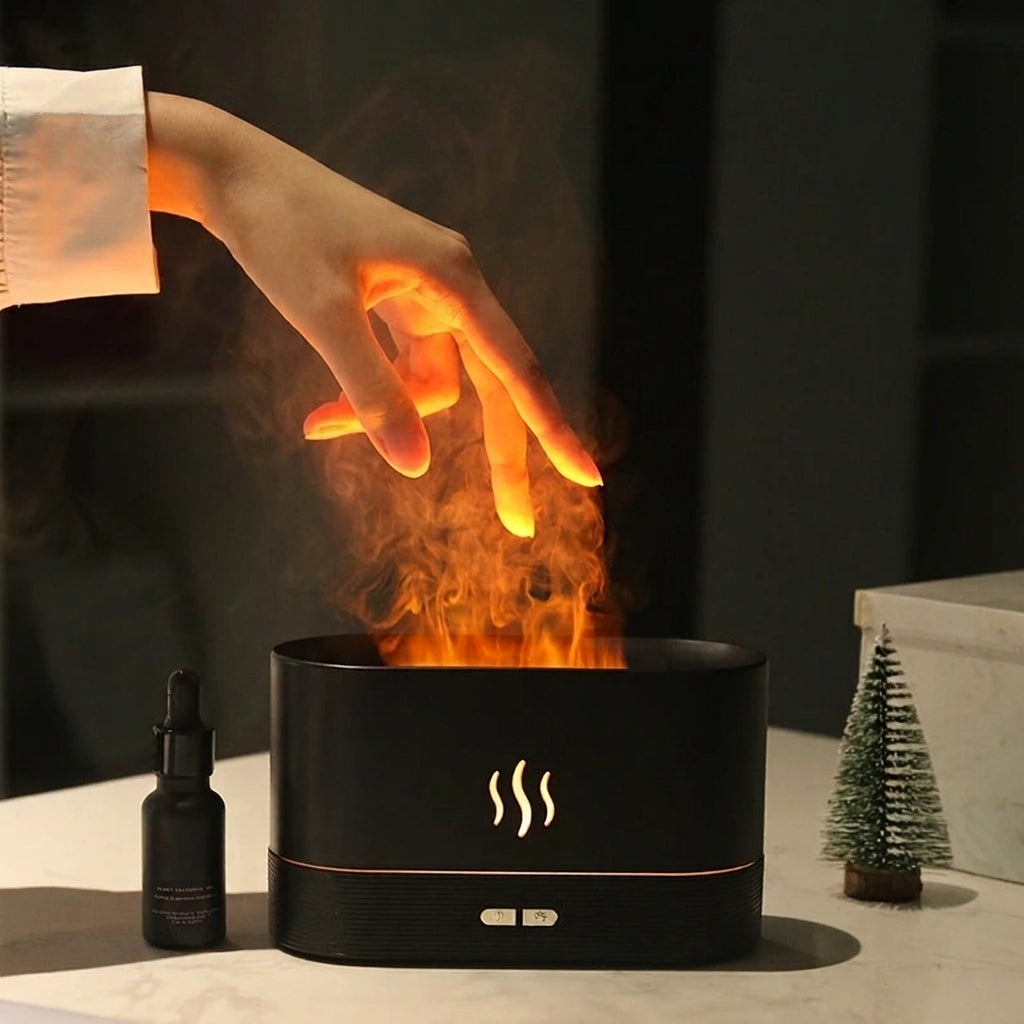 Aroma Diffuser Humidifier With LED Flame Effect
