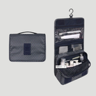 Toiletry bag with multiple compartments and hanging hook