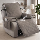 Recliner Chair Cover with Side Pockets - light gray