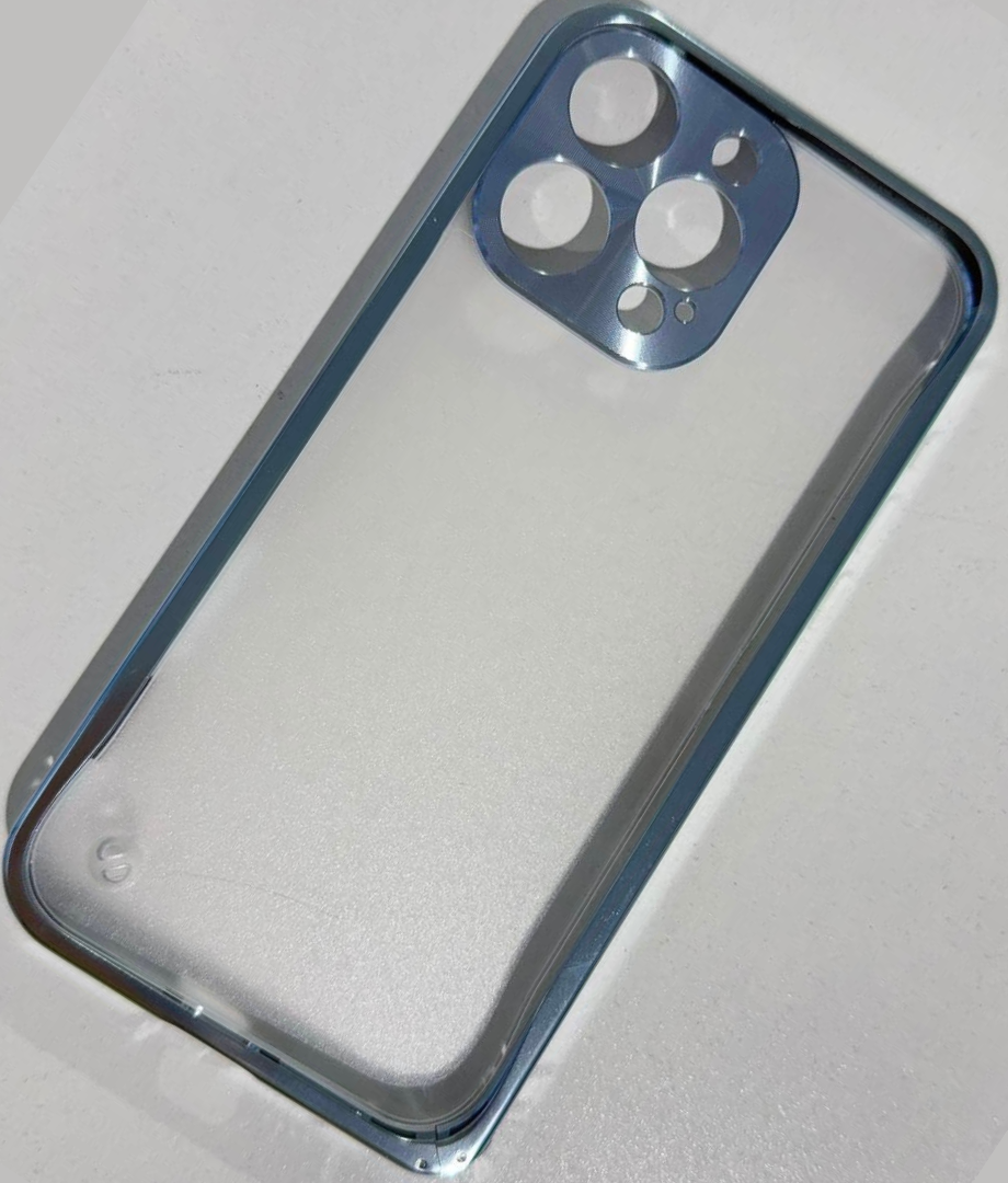 Phone case with protective back cover - blue