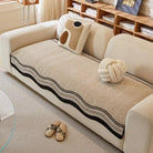Sofa Cover With Herringbone Chenille Texture Non Slip
