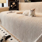 Sofa Cover With Boho Chevron Pattern Non Slip