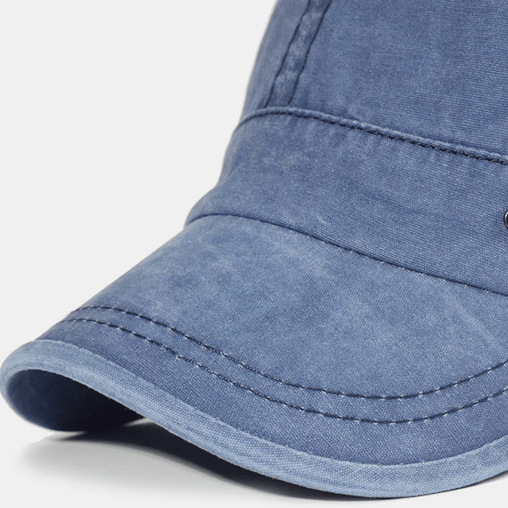 Men's cotton military cap with adjustable fit