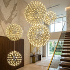 Chandelier light with orb pendants