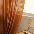 Sheer Window Curtain Panel With Rustic Style