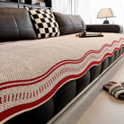 Sofa Cover With Herringbone Chenille Texture Non Slip