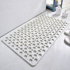 Bath Mat with Non Slip Drainage Holes - white