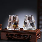 Handmade crystal whiskey glasses set of two