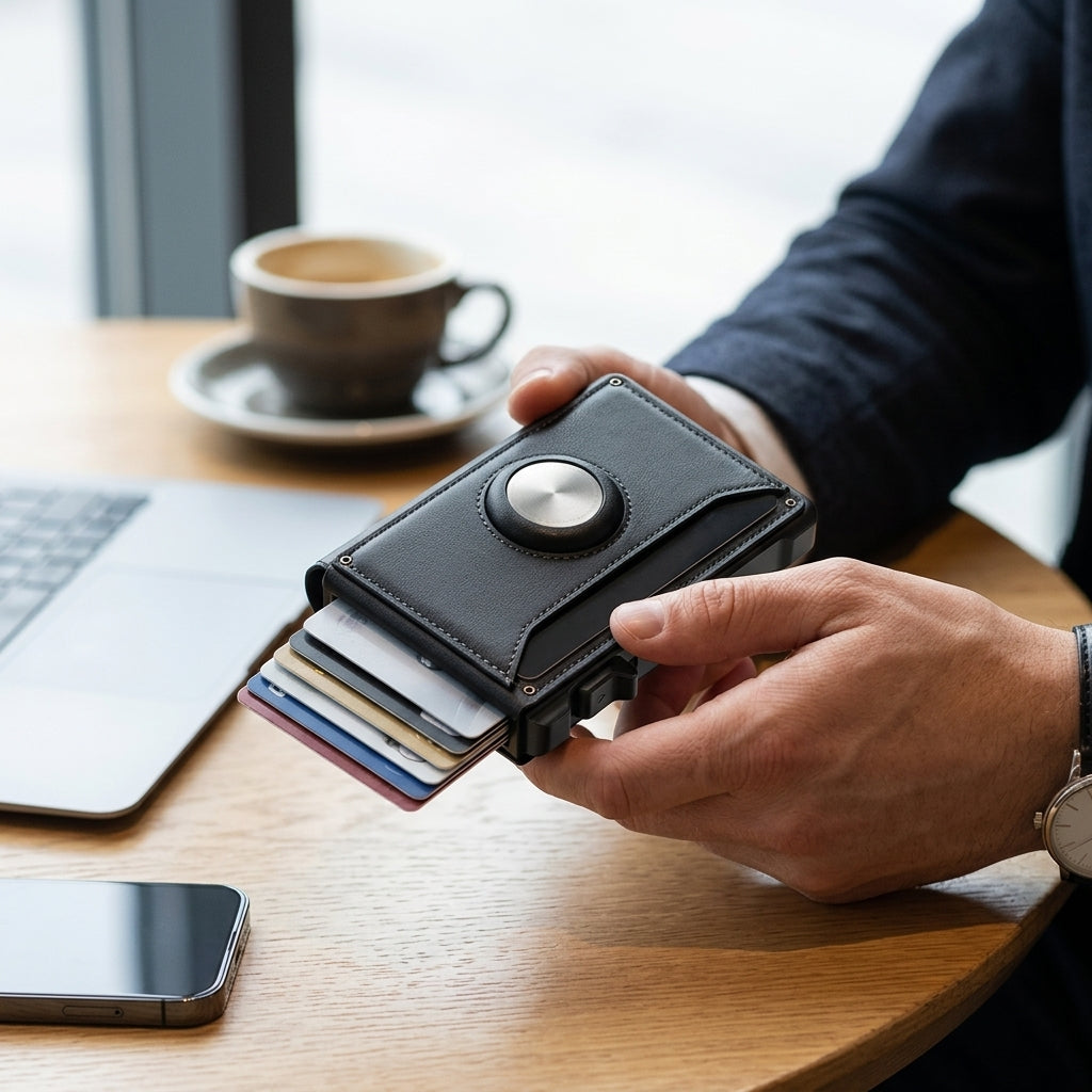Slim Wallet Holder With RFID Blocking Card Slots