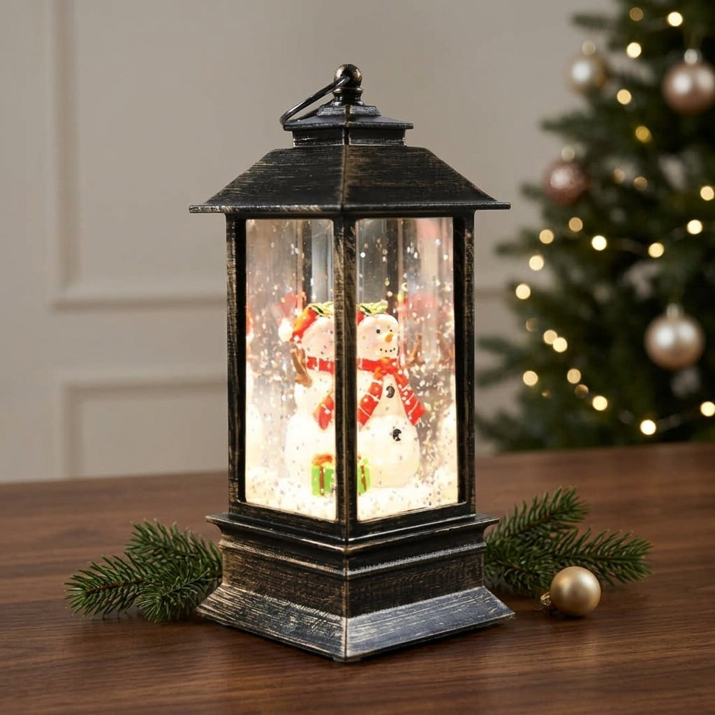Christmas lantern with timer and battery operation