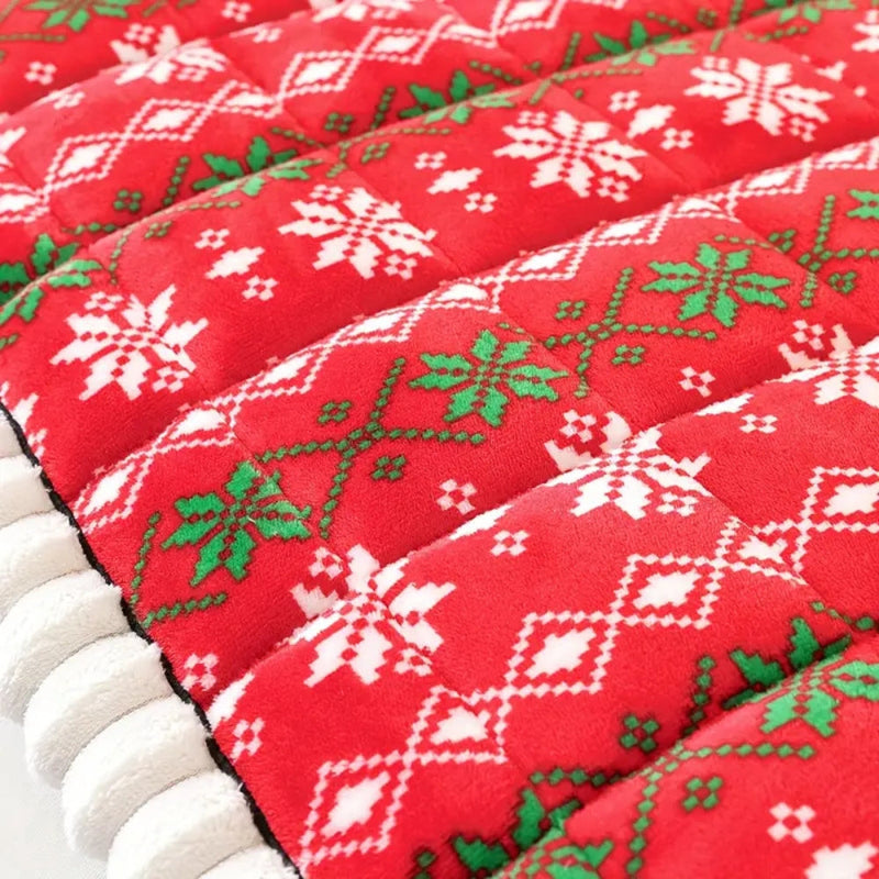 Sofa Cover with Quilted Anti Slip Christmas Design