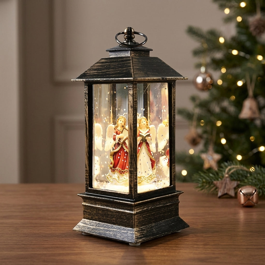 Christmas lantern with timer and battery operation