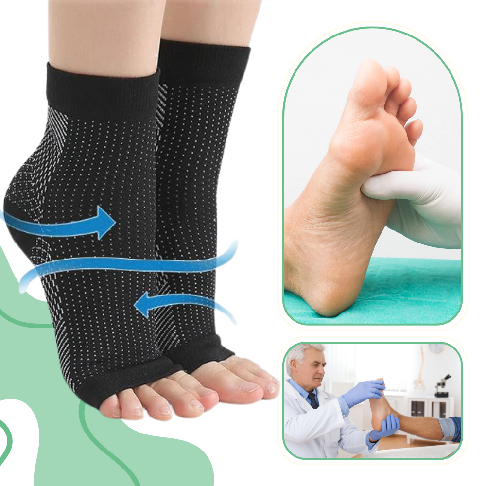 Compression Socks Open Toe Non Slip Design for Neuropathy Support