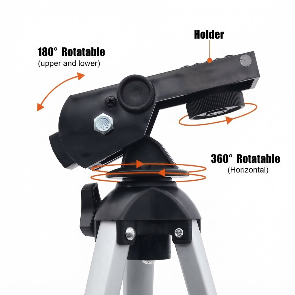 Refractor Telescope With Tripod And Phone Holder