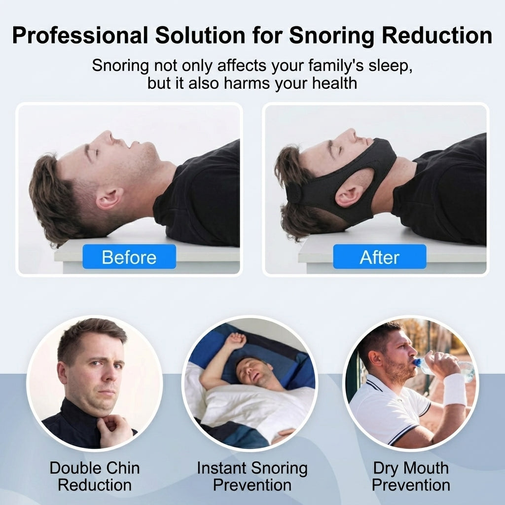 Chin Strap Adjustable Nighttime Sleep Support