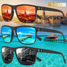 Polarised sunglasses set of three with UV400 protection