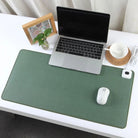 Heated mouse pad with digital display and PU surface - green
