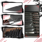 Japanese knife with Damascus steel blade and wooden handle