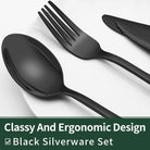 Cutlery set of 24 pieces with dishwasher safe stainless steel
