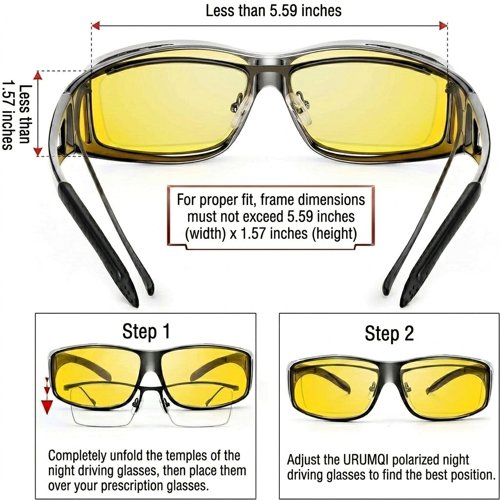 Driving Glasses Polarised Night Anti Glare Frame