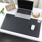 Heated mouse pad with digital display and PU surface - black