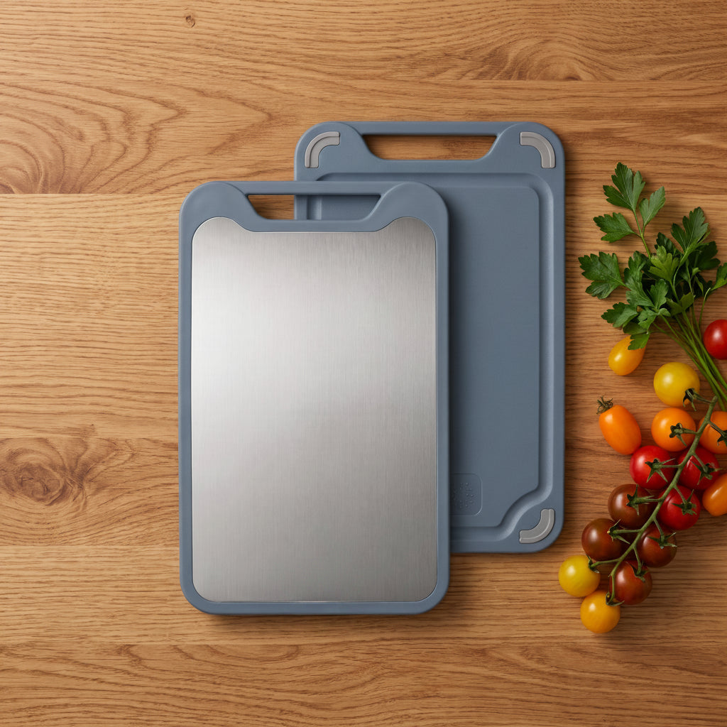 Kitchen Chopping Board with Dual Surfaces - blue