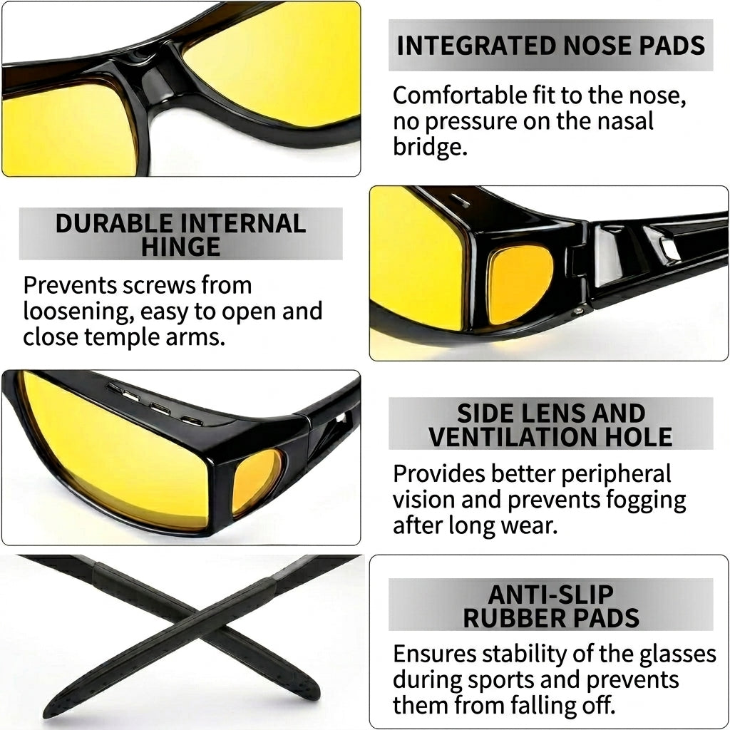 Driving Glasses Polarised Night Anti Glare Frame