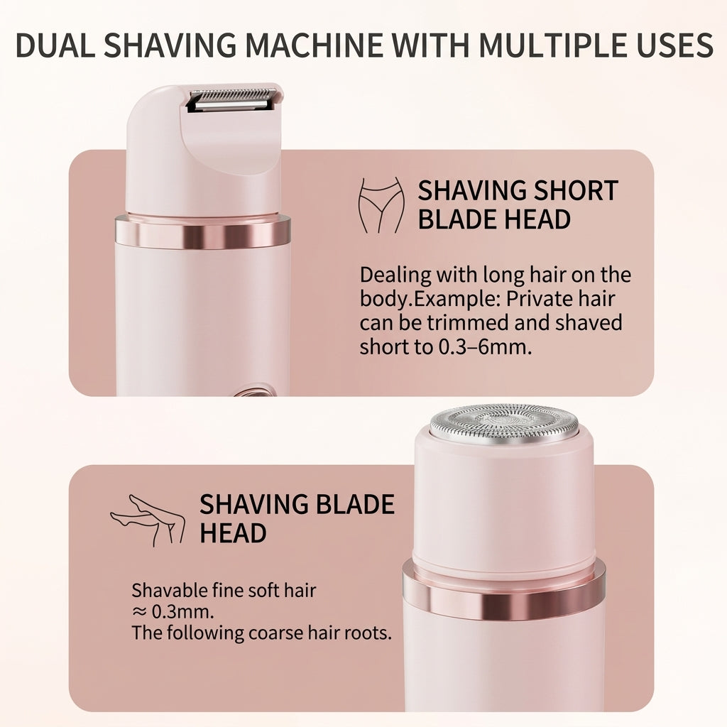 Women's cordless razor with stainless steel blades
