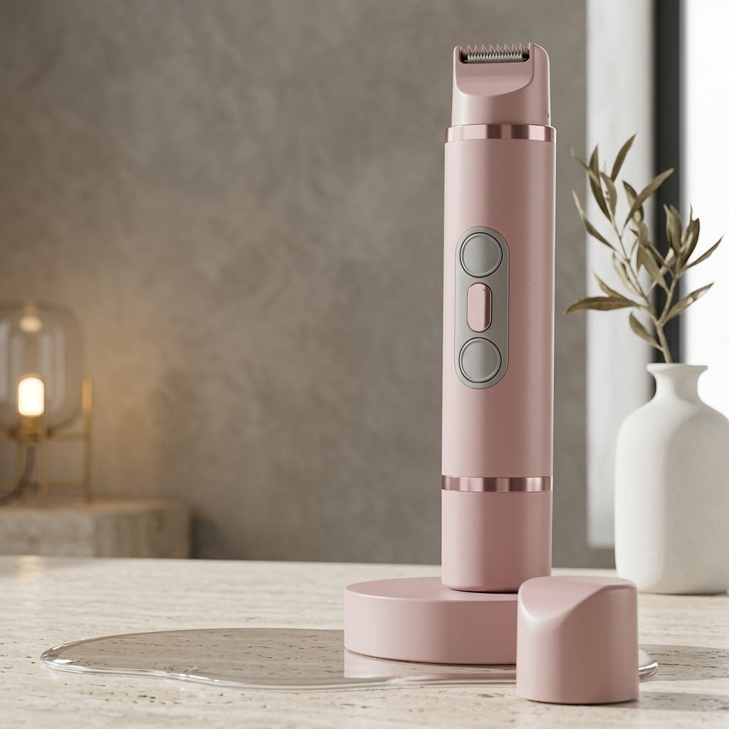 Women's cordless razor with stainless steel blades - pink