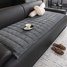 Sofa Cover Throw Quilted Non Slip Protector - slate mist