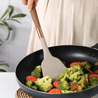 Kitchen Utensil Set With Silicone Heads Wooden Handles