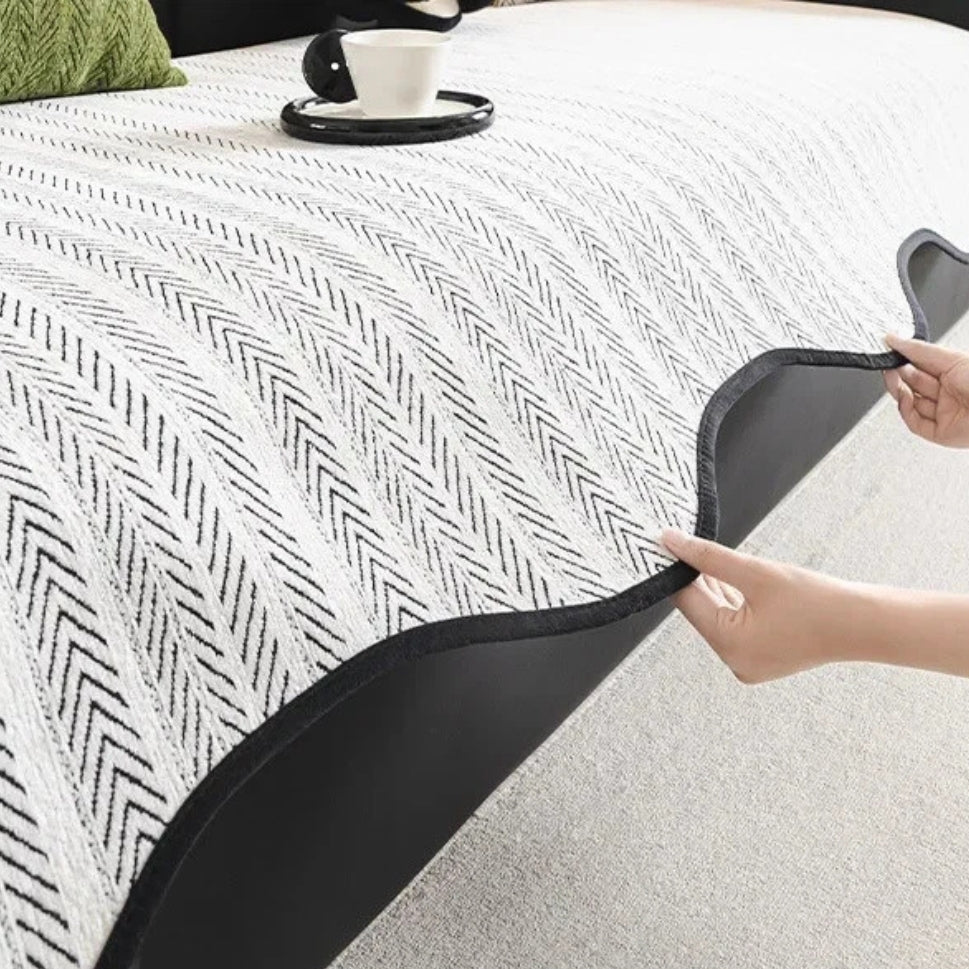 Sofa Seat Cover Geometric Non Slip Summer Design
