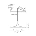 Pendant light with adjustable swing arm