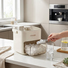 Countertop ice maker with transparent viewing window