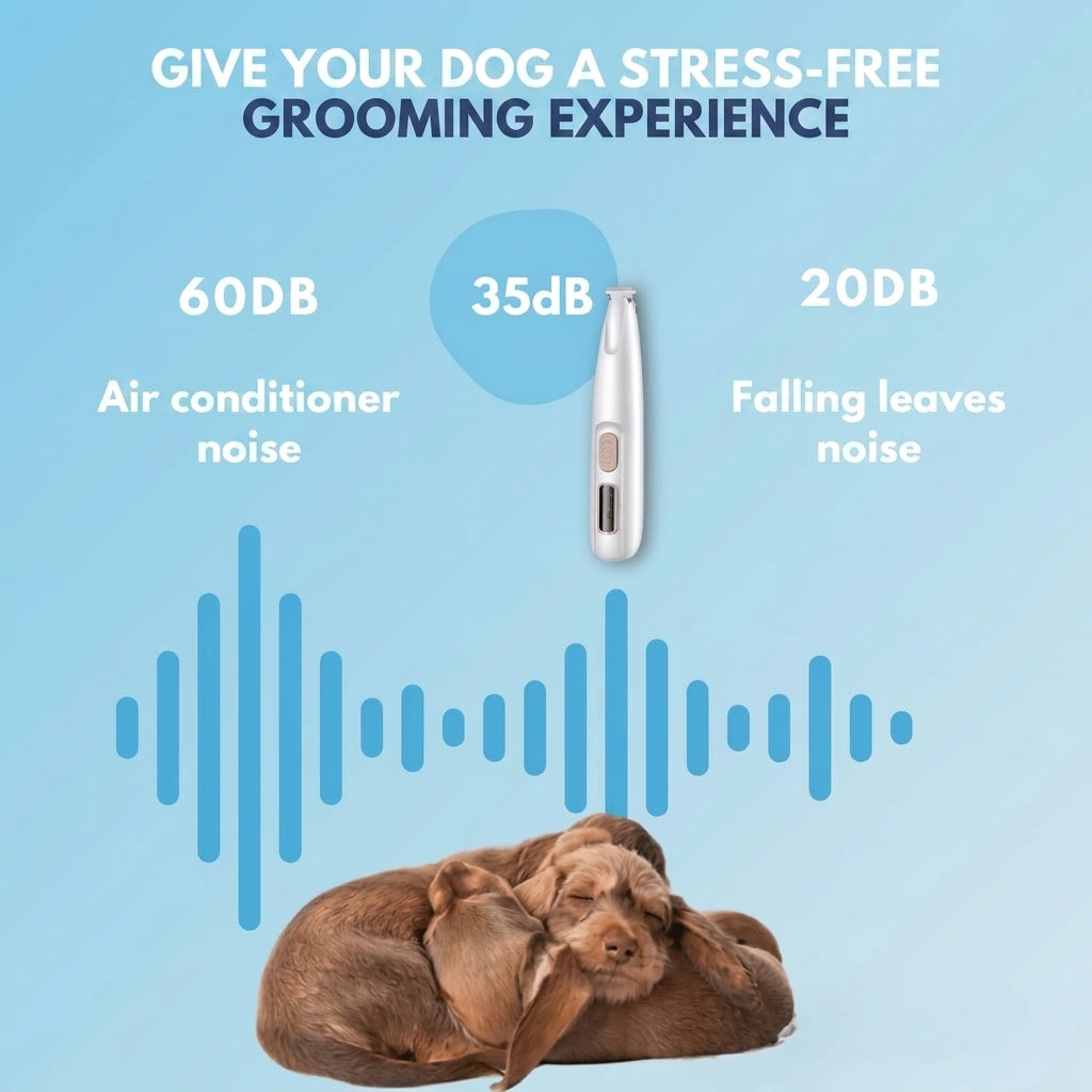 Pet Trimmer for Dogs and Cats with LED Light