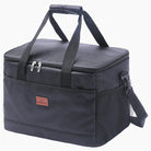 Insulated cooler bag with food safe lining and large capacity - black