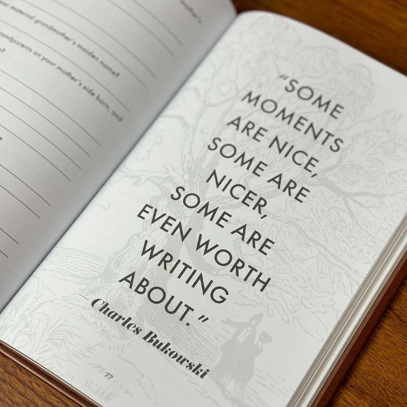 Memory Journal With Guided Questions And Linen Hardcover