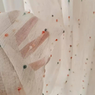 Sheer Window Curtain Panel With Geometric Pattern
