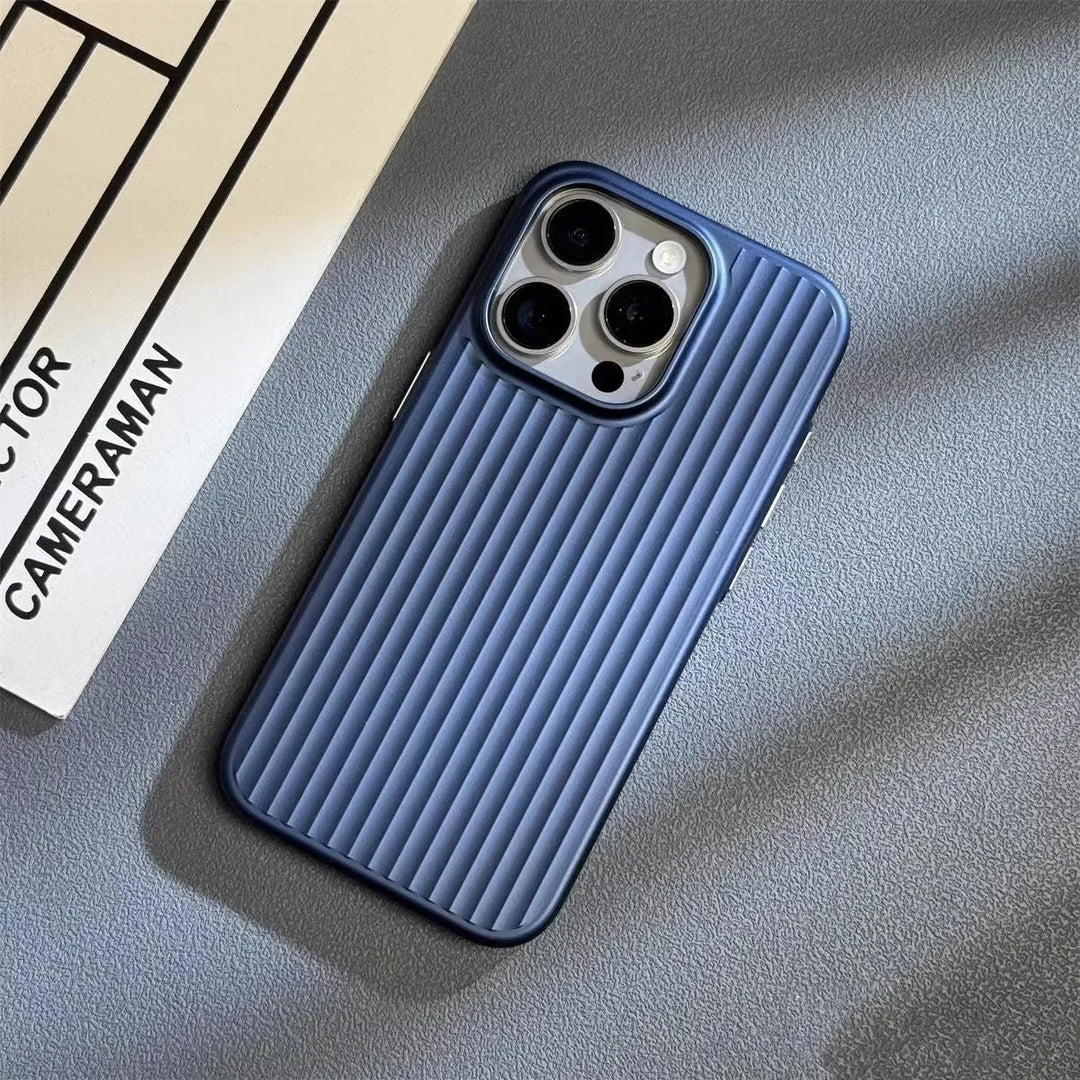 iPhone case with shockproof protection and rugged shield design - blue